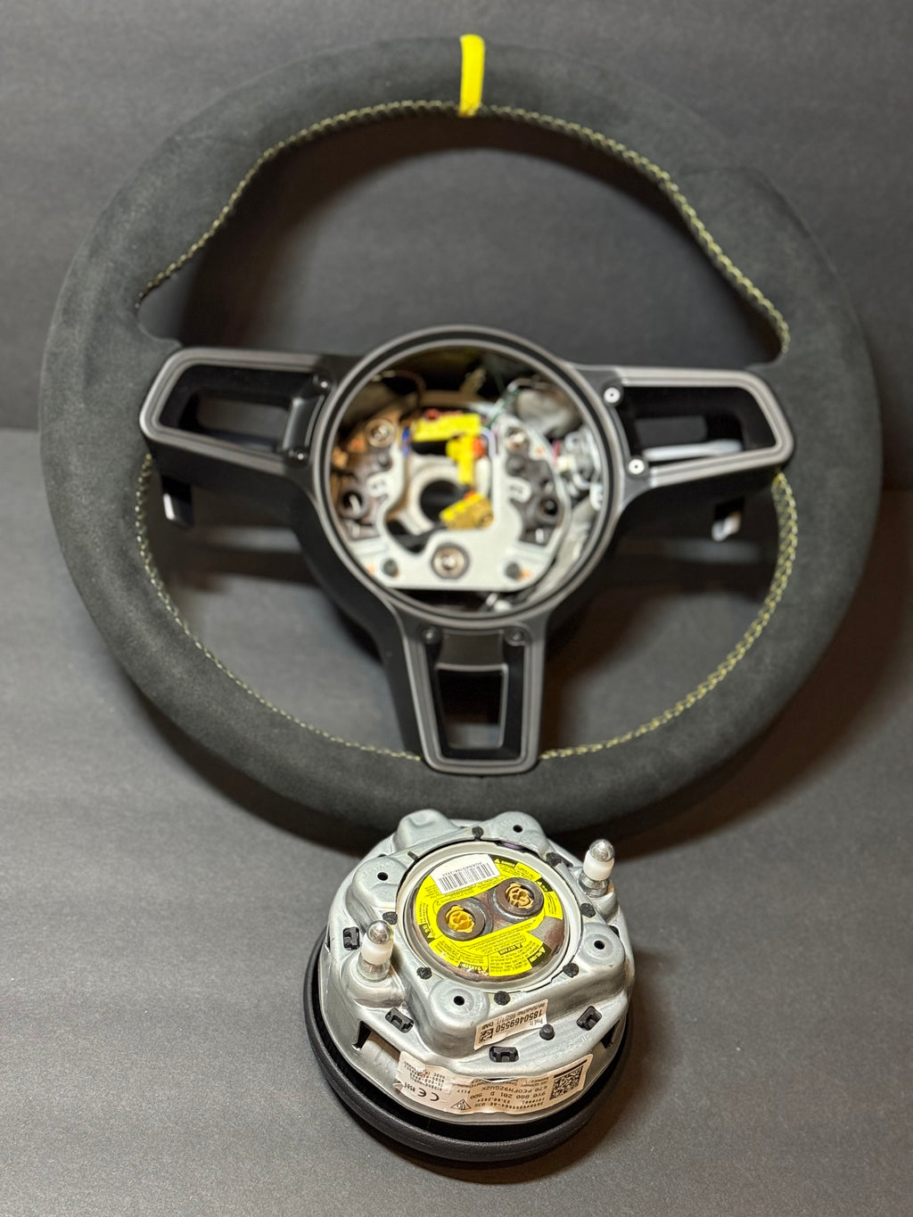 BLACK ALCANTARA Porsche Steering Wheel 991.2 997 GT 911 Cayman Boxster Macan Cayenne.