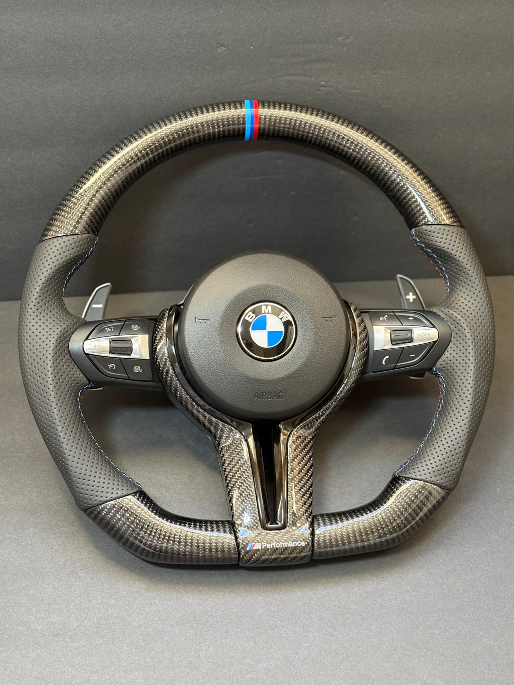 BMW Real Carbon Fiber M SPORT Steering Wheel F30 F32 F22 F15 F16 M3 M4 M2 X1 X5 X6 320i 2012-2018.