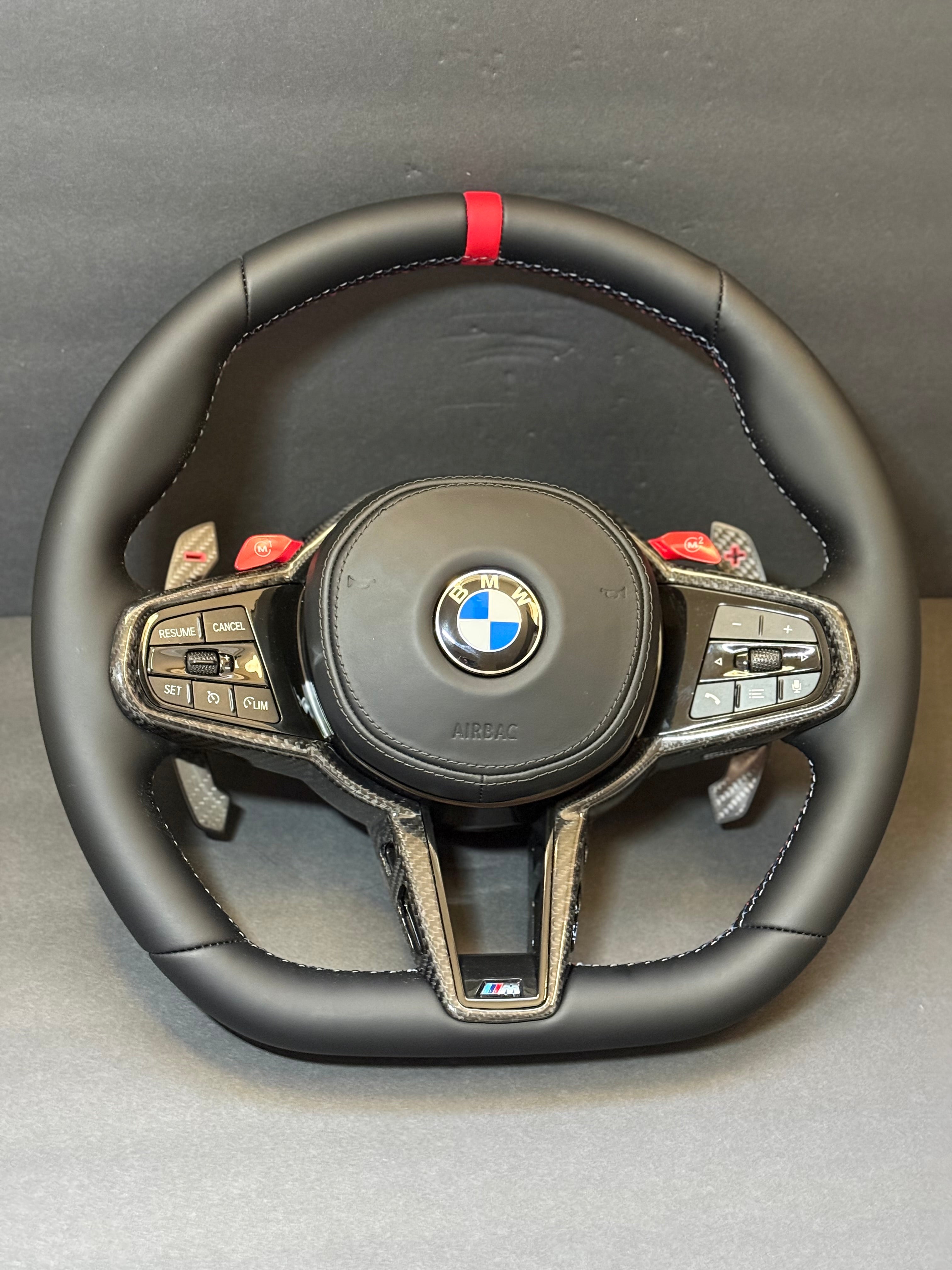 BMW M Sport Carbon Leather Steering Wheel for - G22 G23 G42 G87 G80 G82 G83.