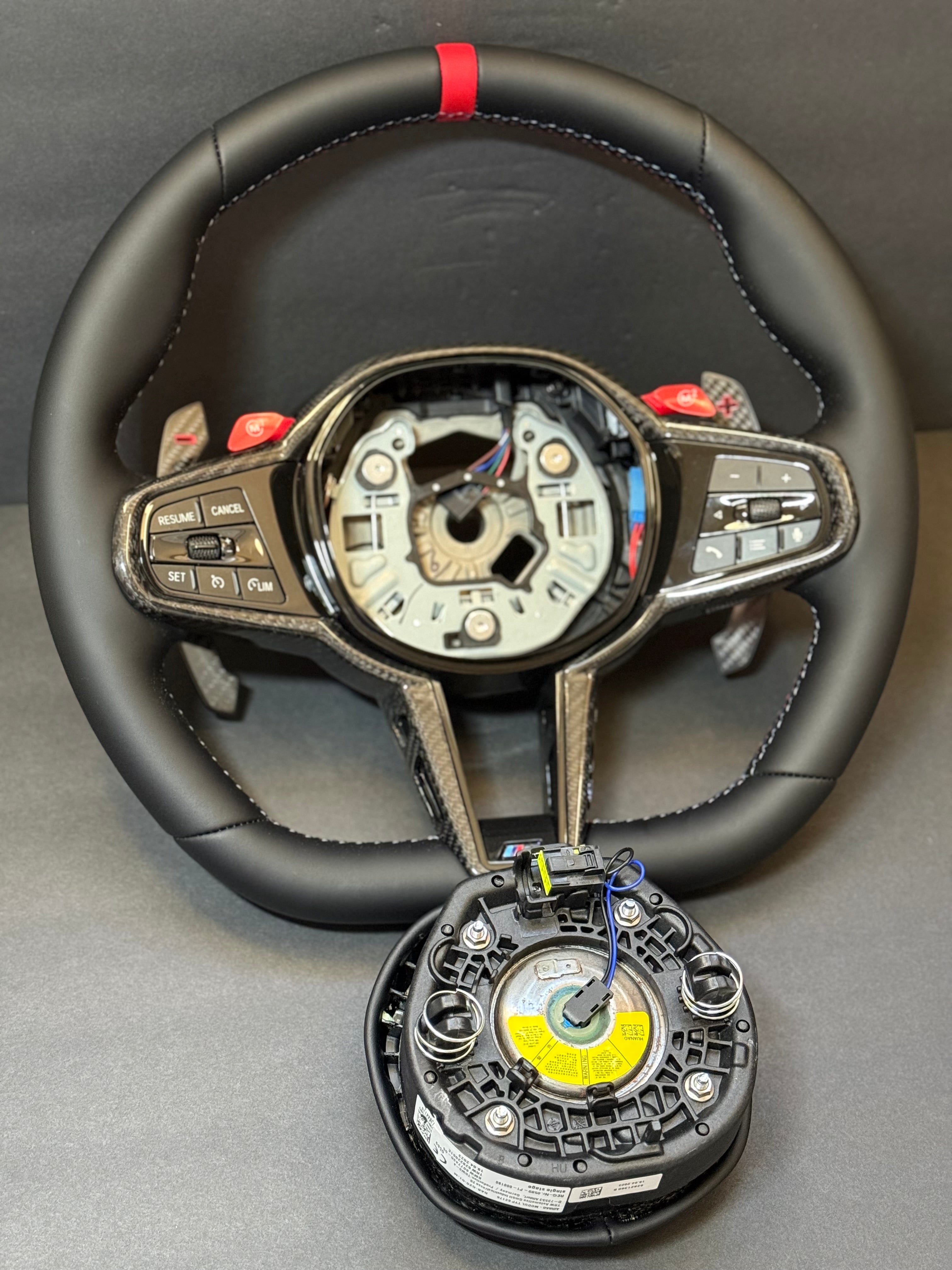 BMW M Sport Carbon Leather Steering Wheel for - G22 G23 G42 G87 G80 G82 G83.