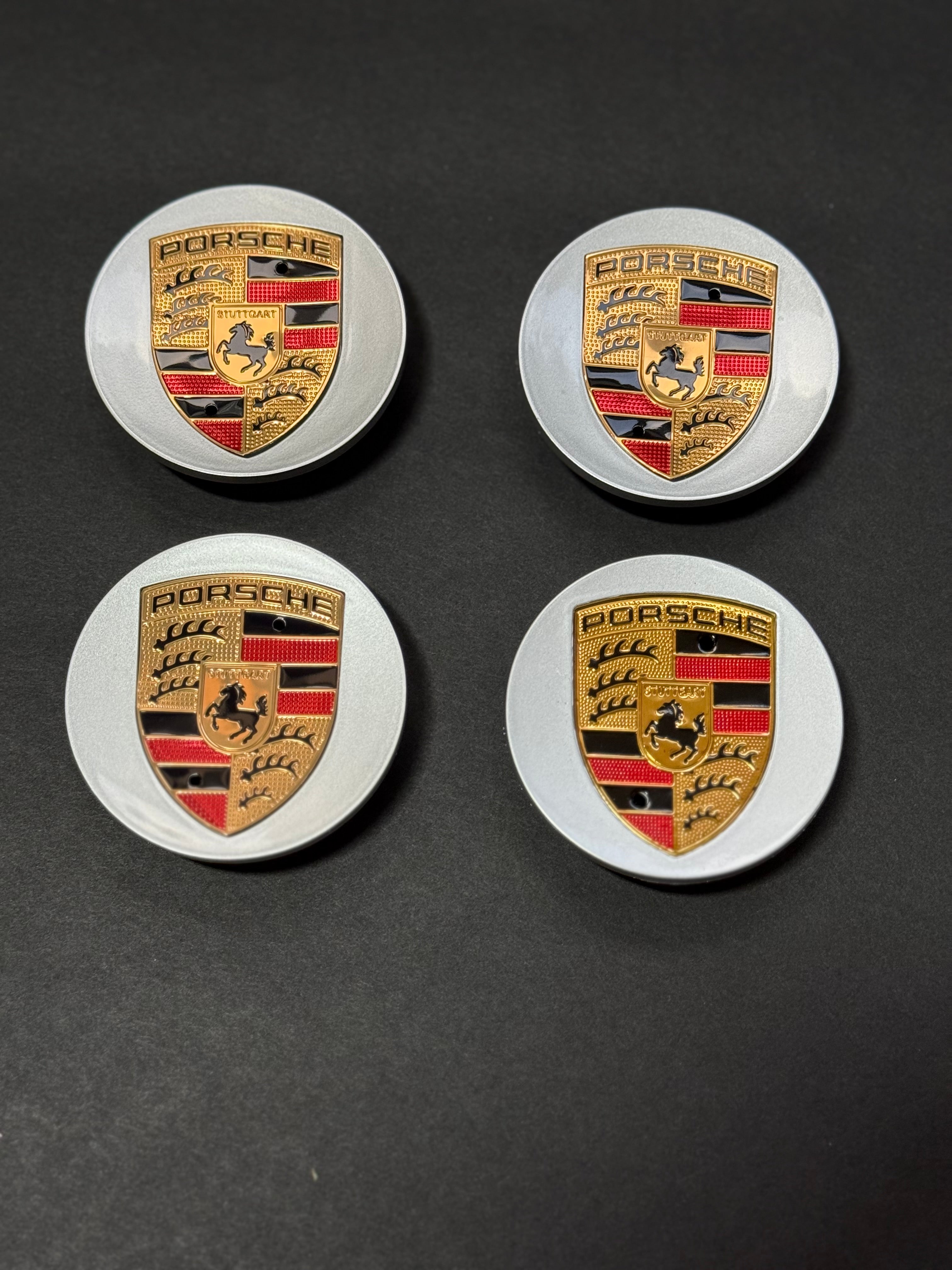 Set Of 4 Porsche Macan Classic Hub Caps 65mm Fits Most OEM Porsche Wheels  (95B-601-150-A-88Z).