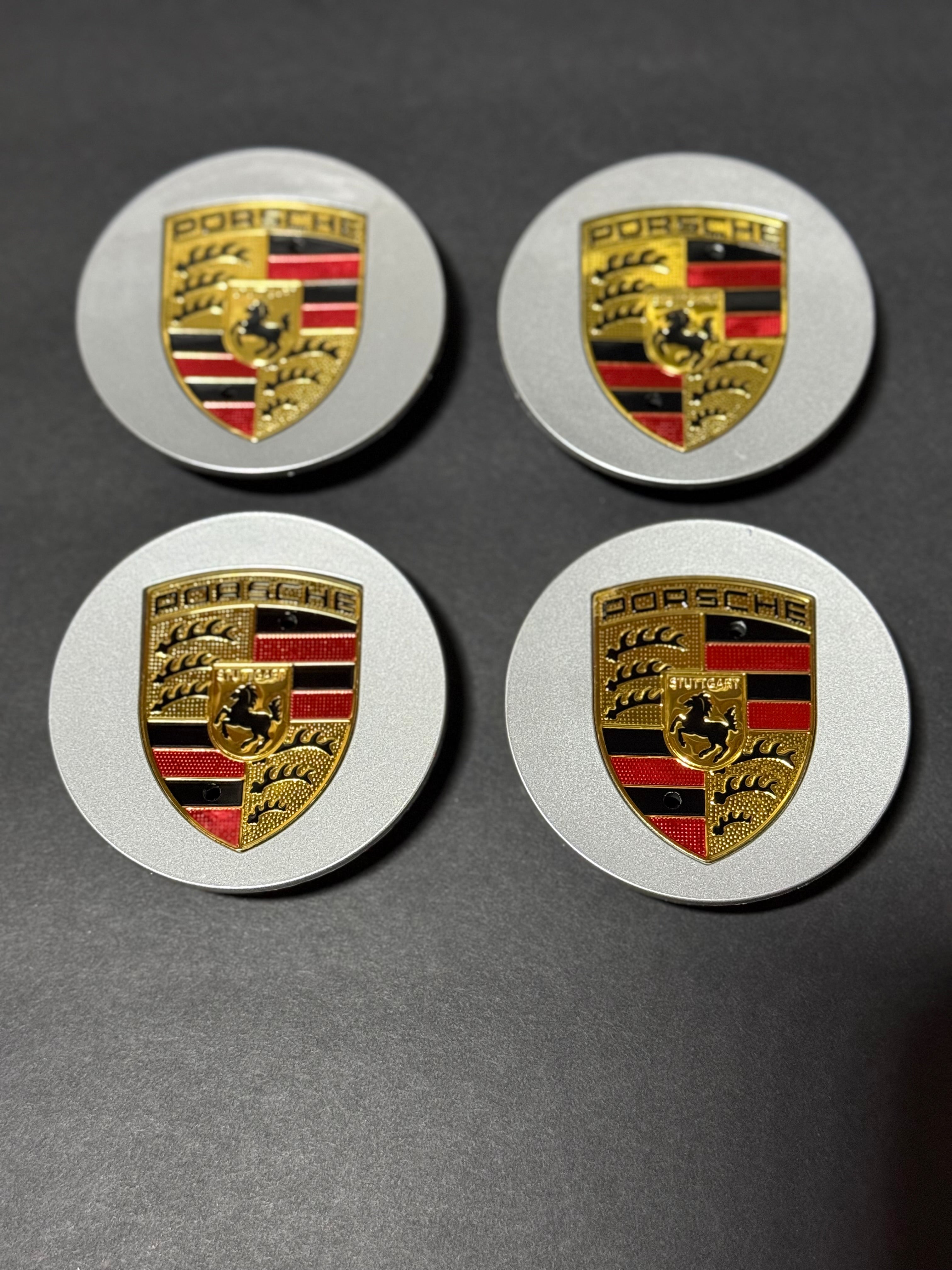 Set Of 4 Porsche Classic Hub Caps 76mm Fits Most OEM Porsche Wheels.