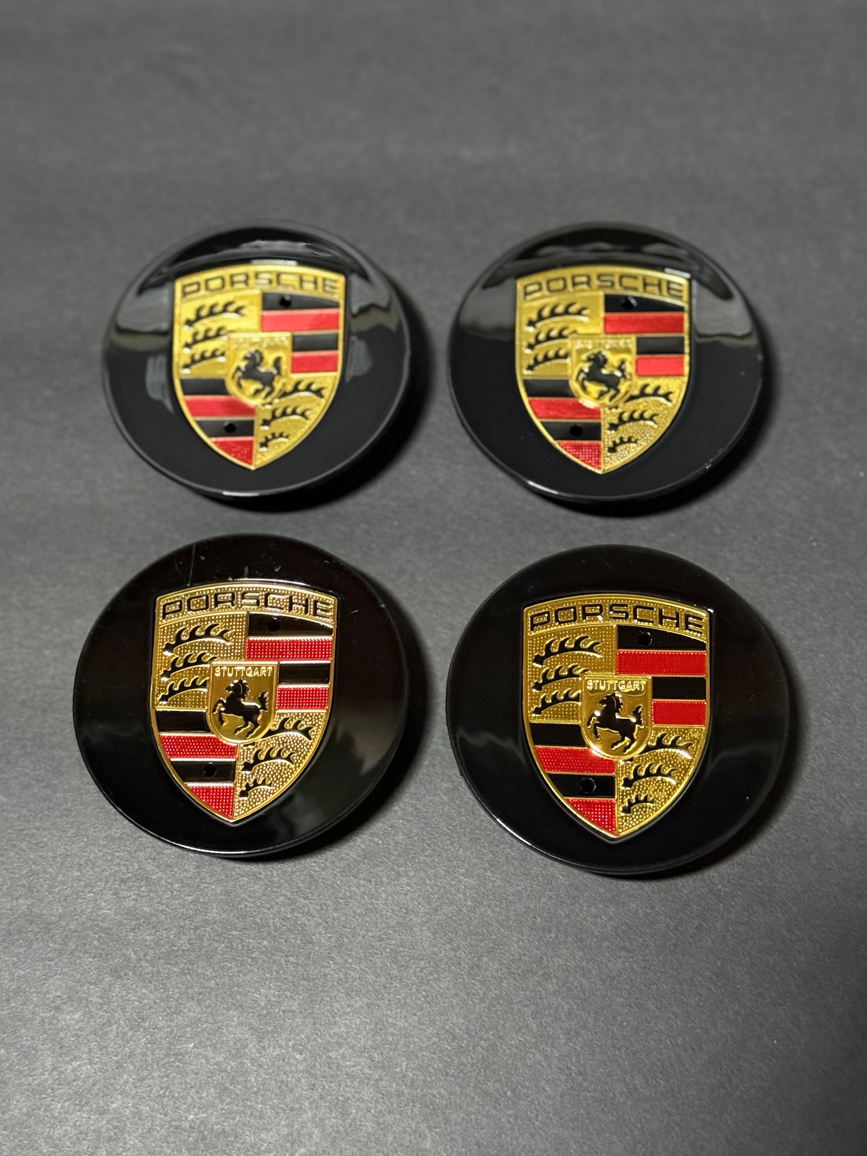 Set Of 4 Porsche Classic Hub Caps 76mm Fits Most OEM Porsche Wheels.