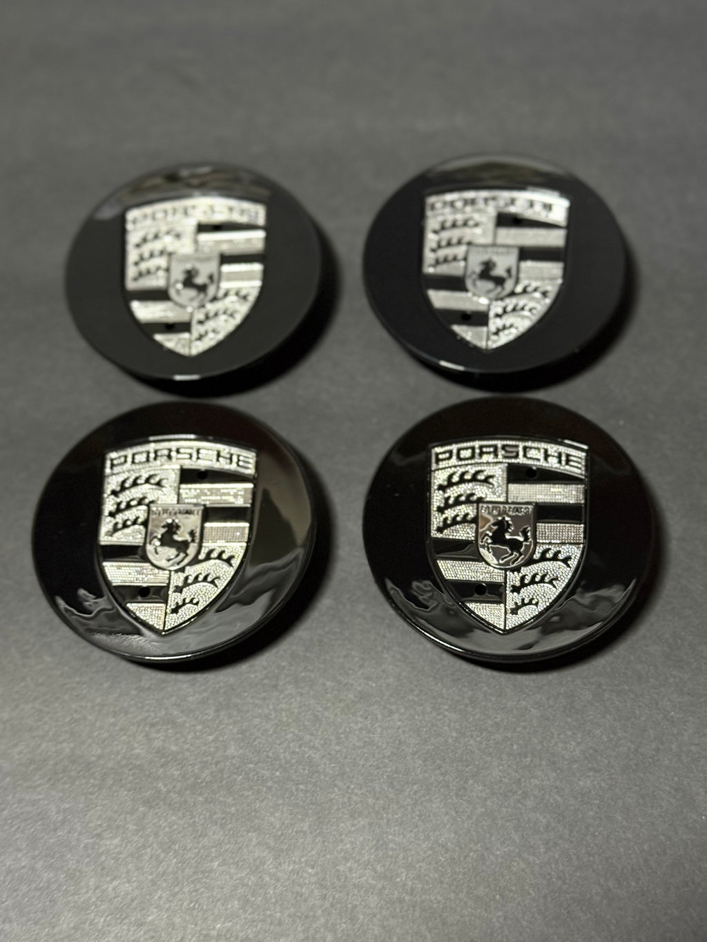 Set Of 4 Porsche Classic Hub Caps 76mm Fits Most OEM Porsche Wheels.