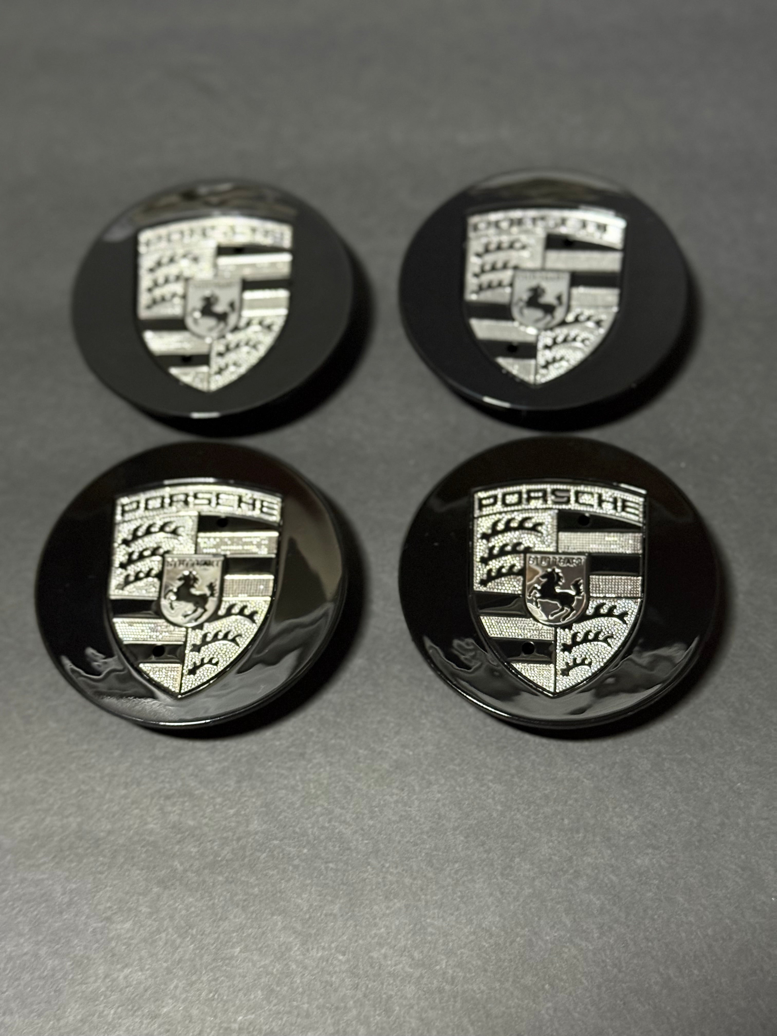 Set Of 4 Porsche Classic Hub Caps 76mm Fits Most OEM Porsche Wheels.
