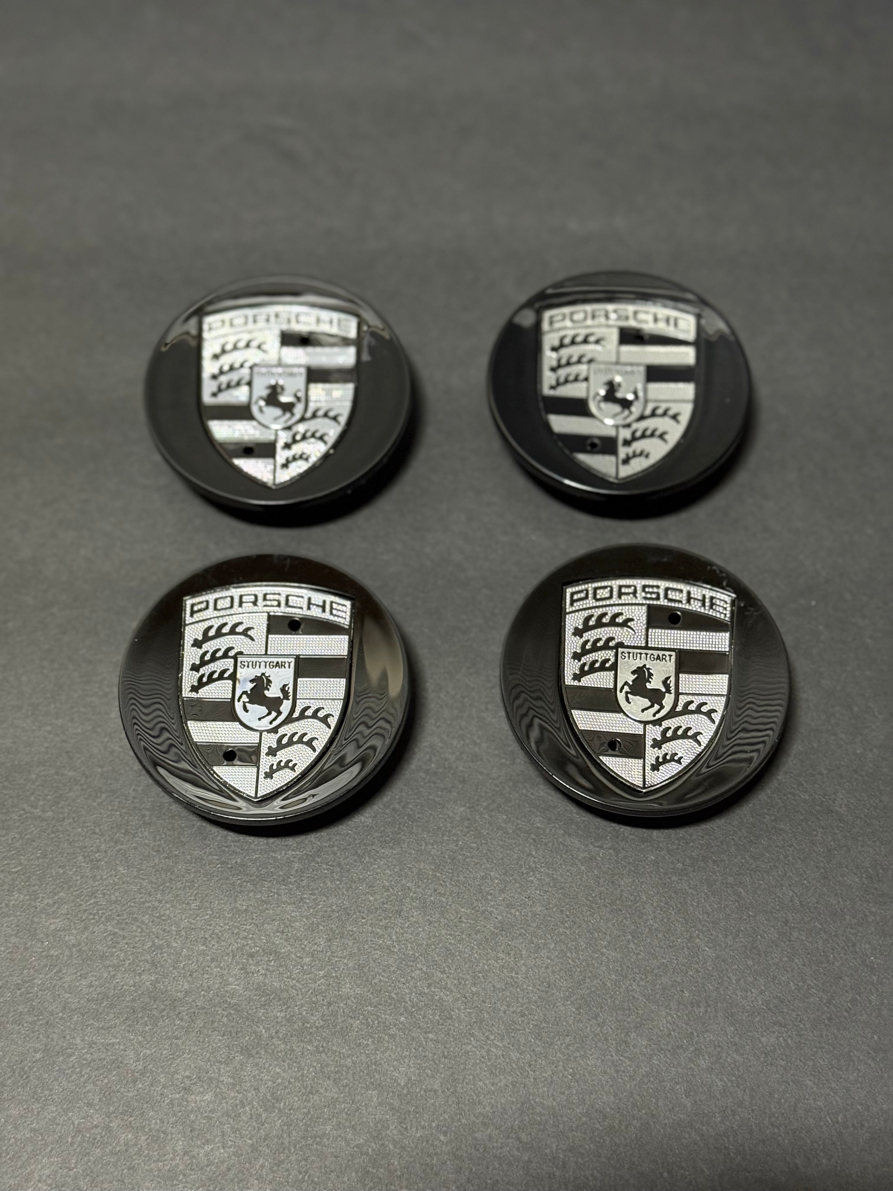 Set Of 4 Porsche Classic Hub Caps 65mm Fits Most OEM Porsche Wheels.