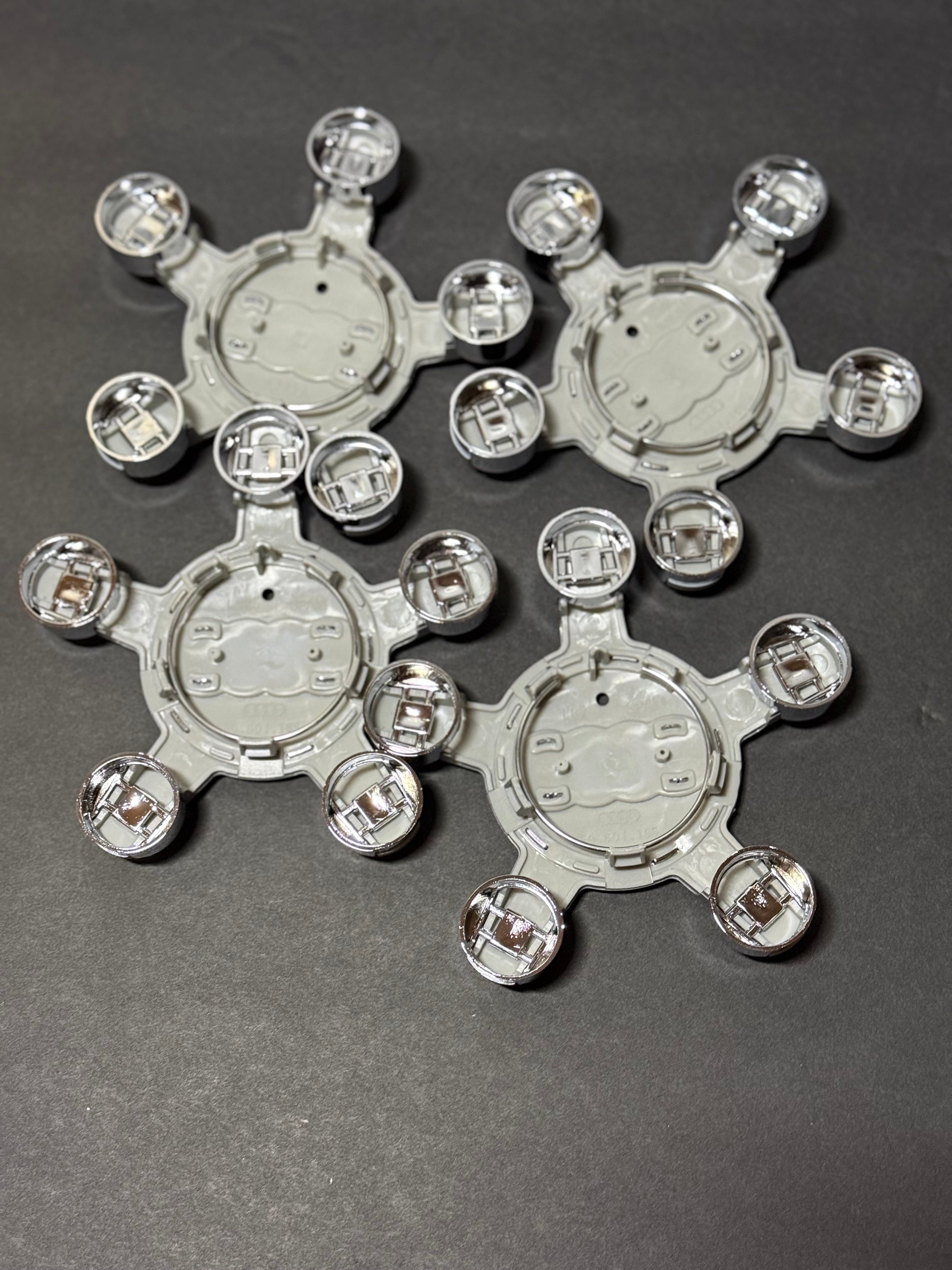 SET OF 4 Audi Center Caps Hubcap Q5 4F0601165N A3 A4 A5 A6 A7 A8 S5 R8 TT Wheel 07-17.