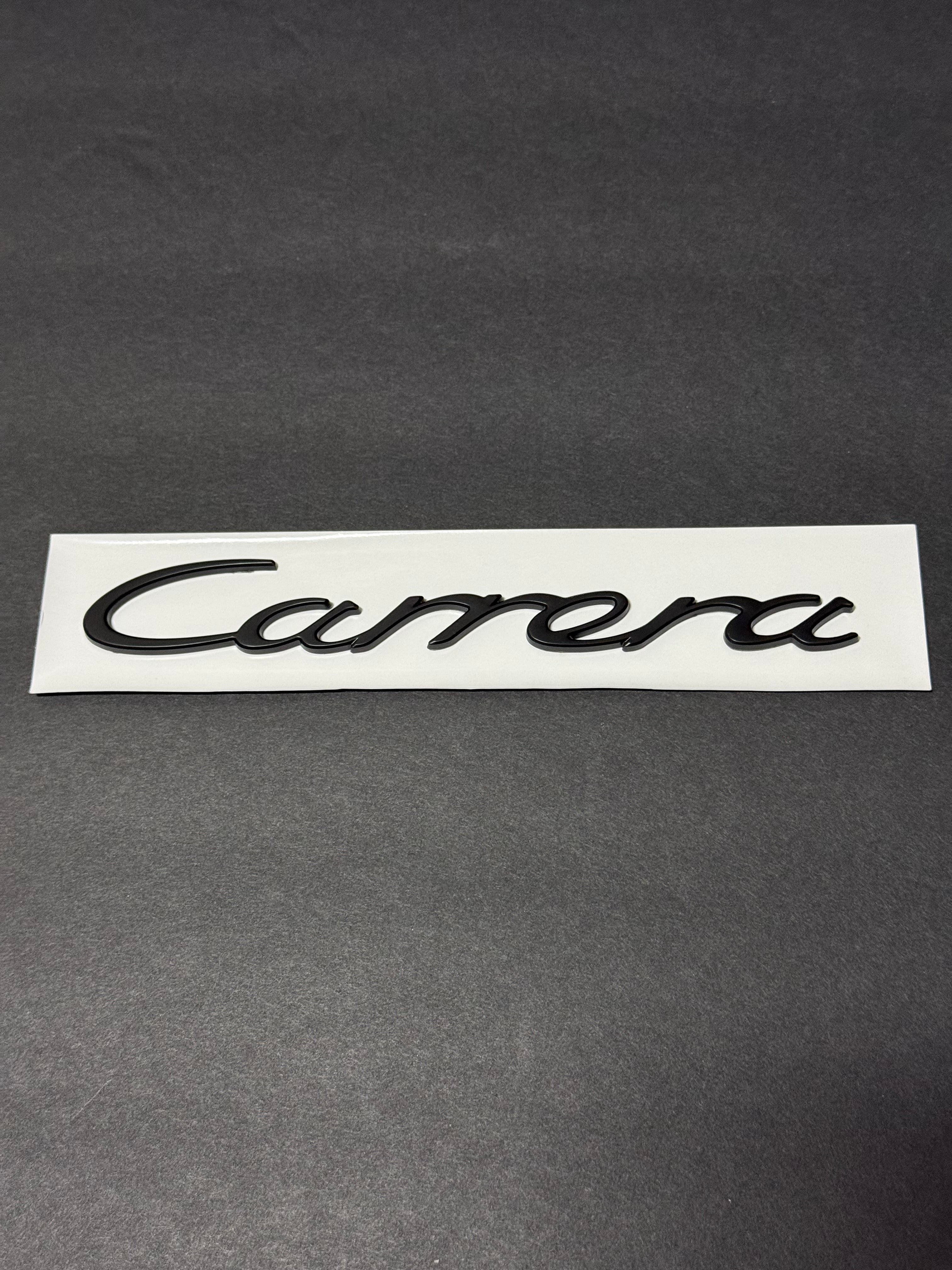 911 559 037 00 70C Genuine Porsche 911 964 "CARRERA" Emblem Insignia Logo Script Rally Black.