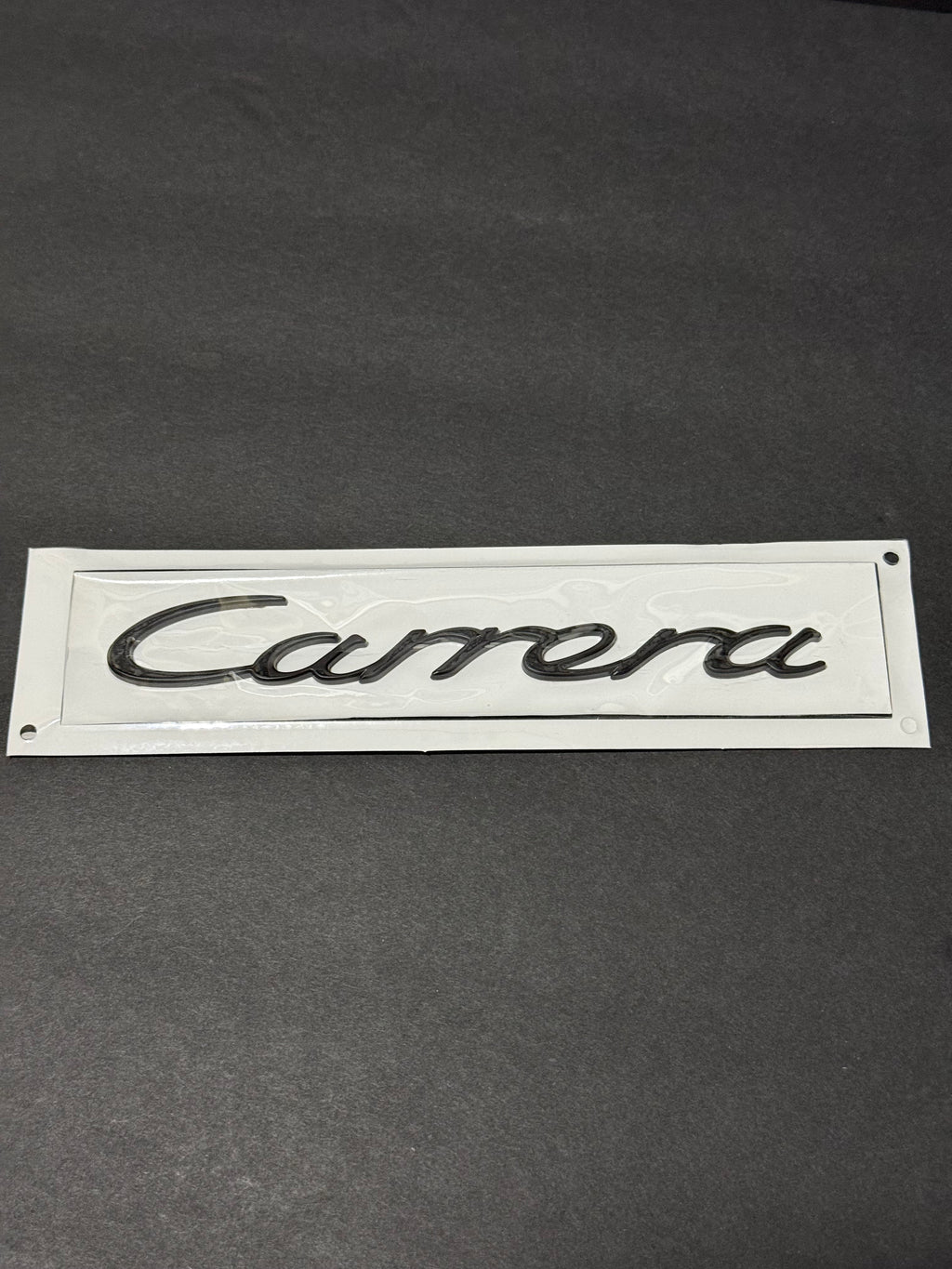 911 559 037 00 70C Genuine Porsche 911 964 "CARRERA" Emblem Insignia Logo Script Rally Black.