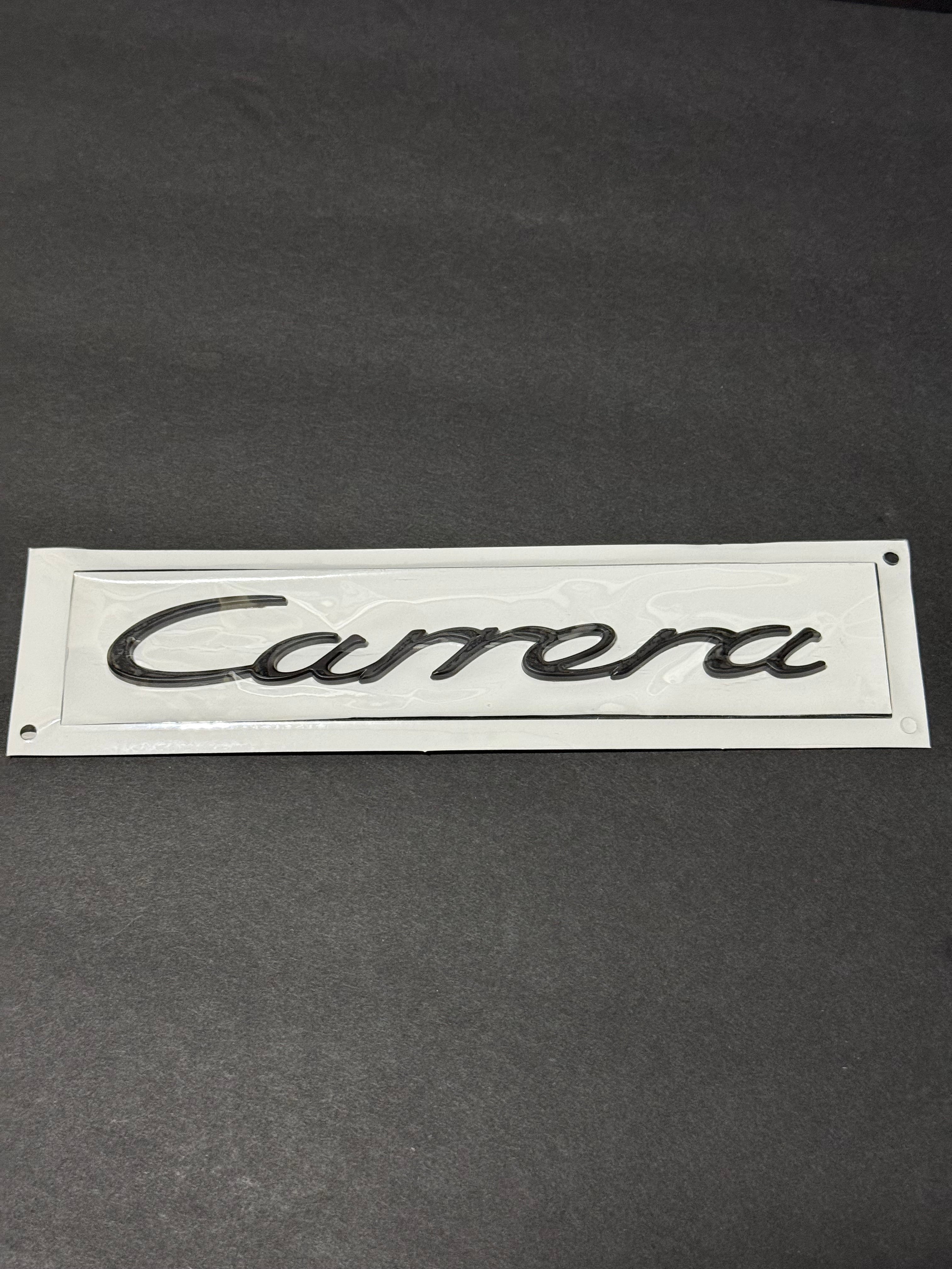 911 559 037 00 70C Genuine Porsche 911 964 "CARRERA" Emblem Insignia Logo Script Rally Black.