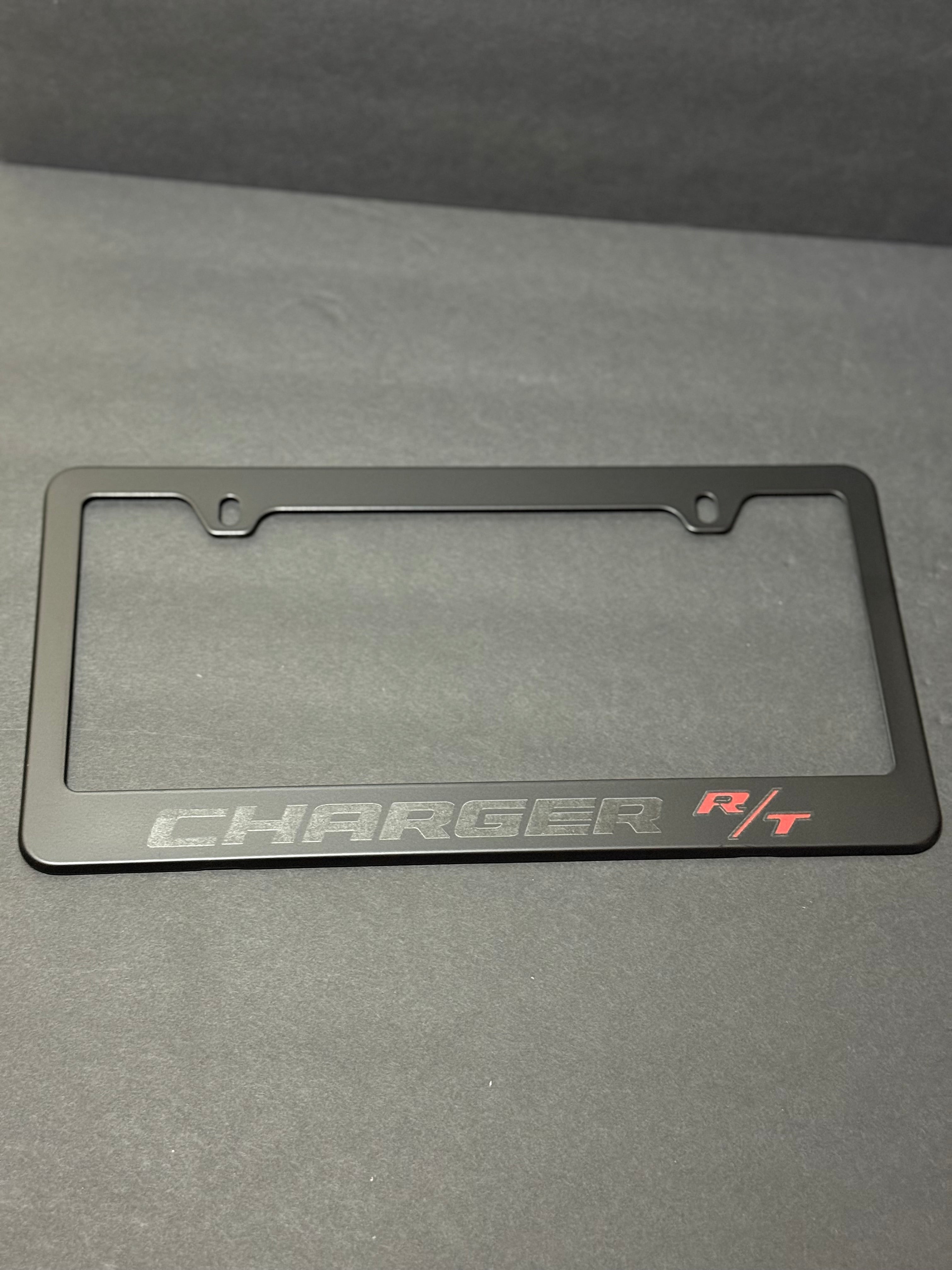 Charger R/T Black License Plate Frame (2 Holes).