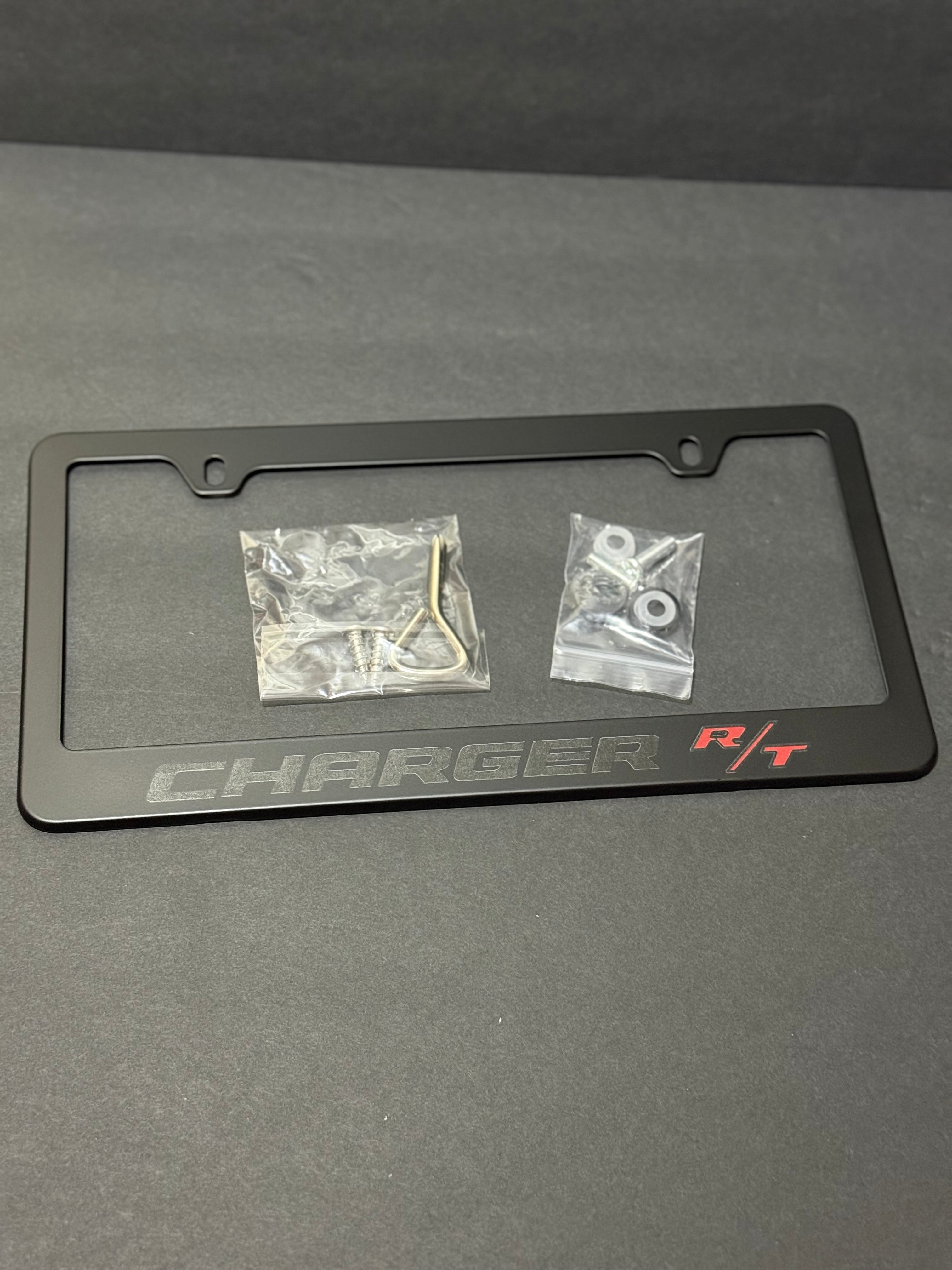 Charger R/T Black License Plate Frame (2 Holes).