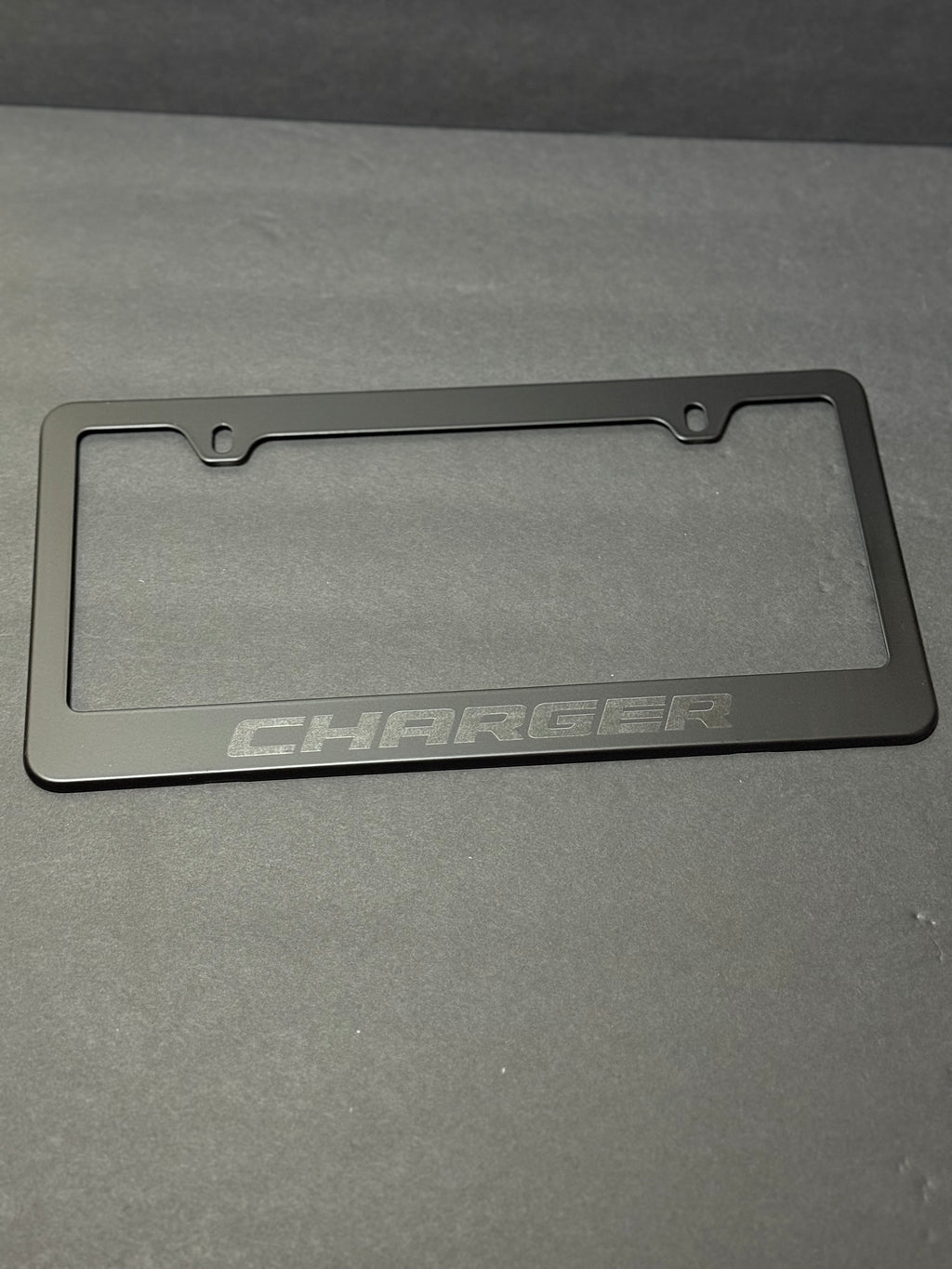 Charger Black License Plate Frame (2 Holes).