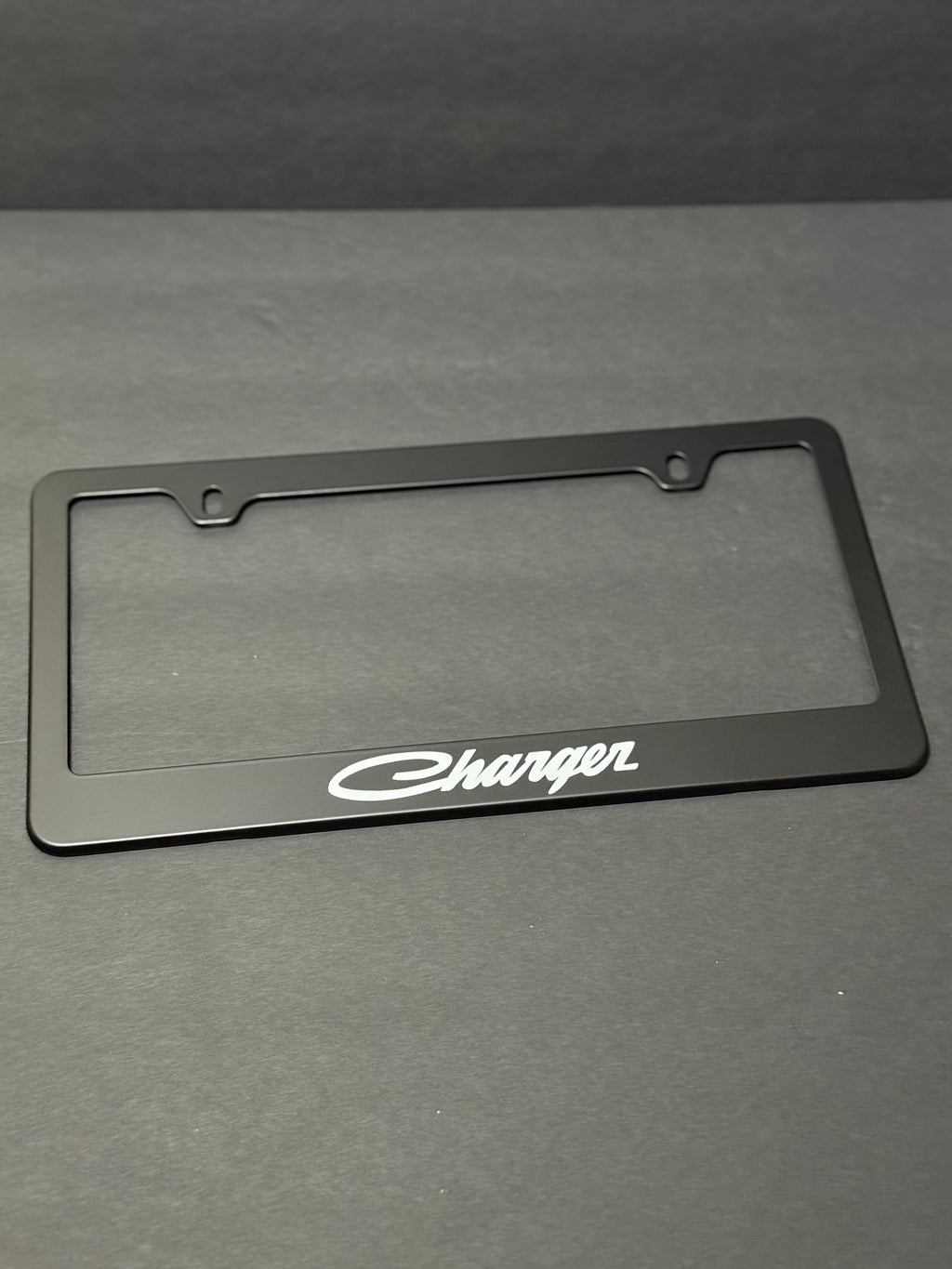 Charger Black License Plate Frame (2 Holes).