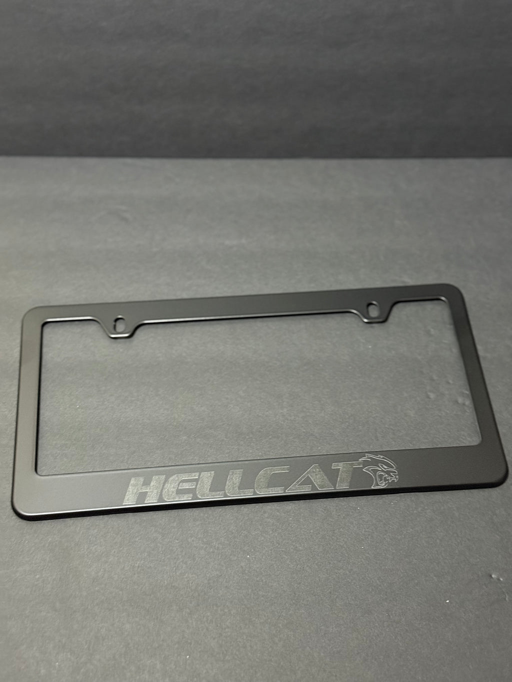 Hellcat Black License Plate Frame (2 Holes).