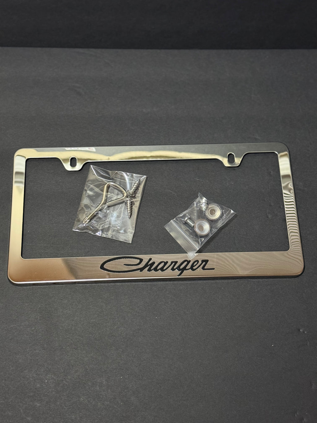 Charger Chrome License Plate Frame (2 Holes).