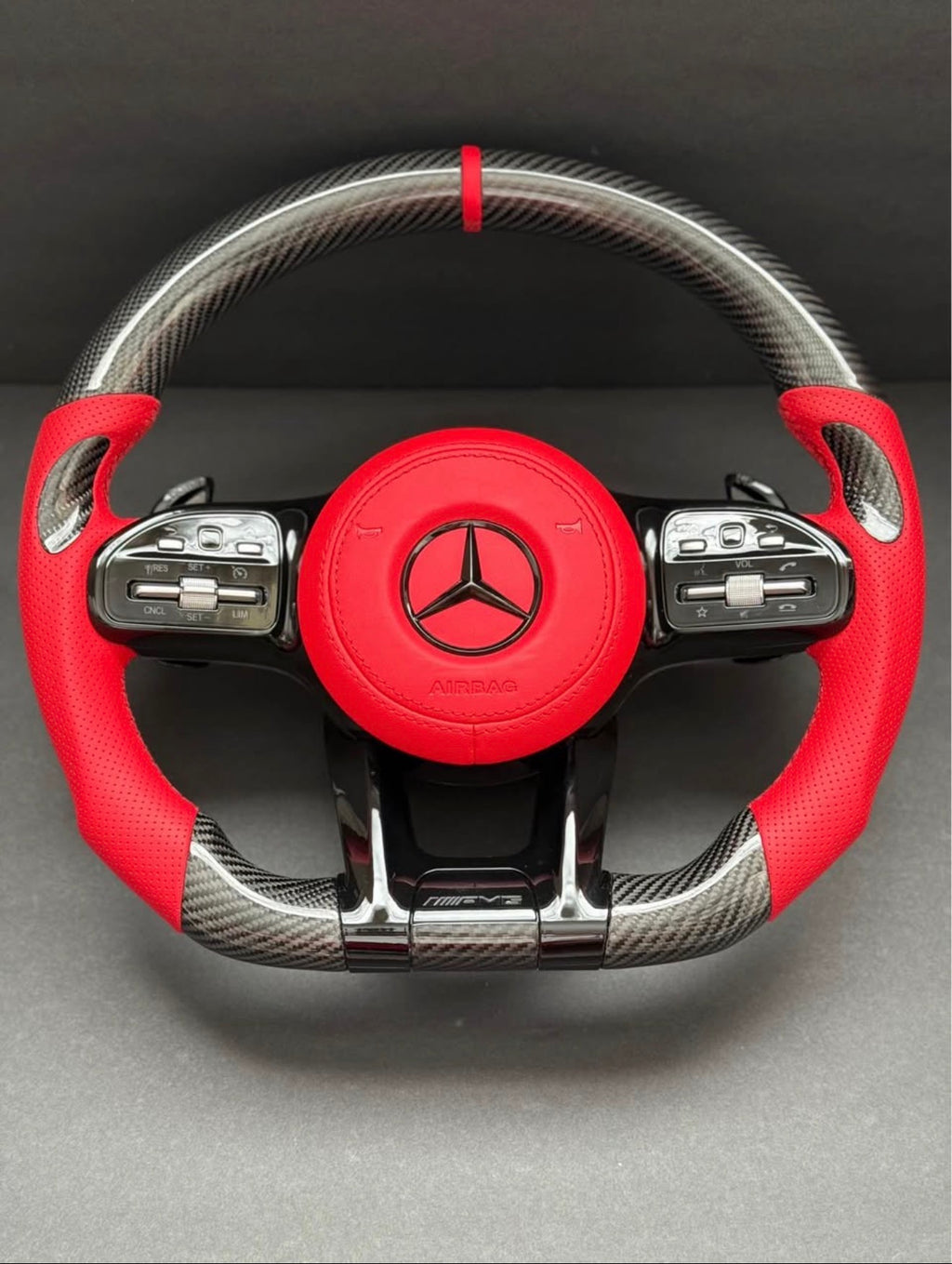 AMG Carbon Fiber Steering Wheel for Mercedes-Benz G53 G63 GLE C43 E Class.