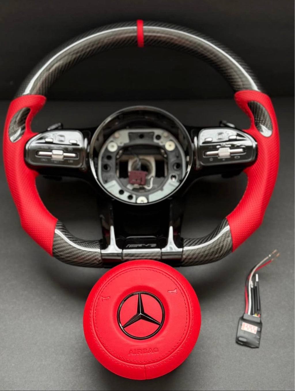 AMG Carbon Fiber Steering Wheel for Mercedes-Benz G53 G63 GLE C43 E Class.