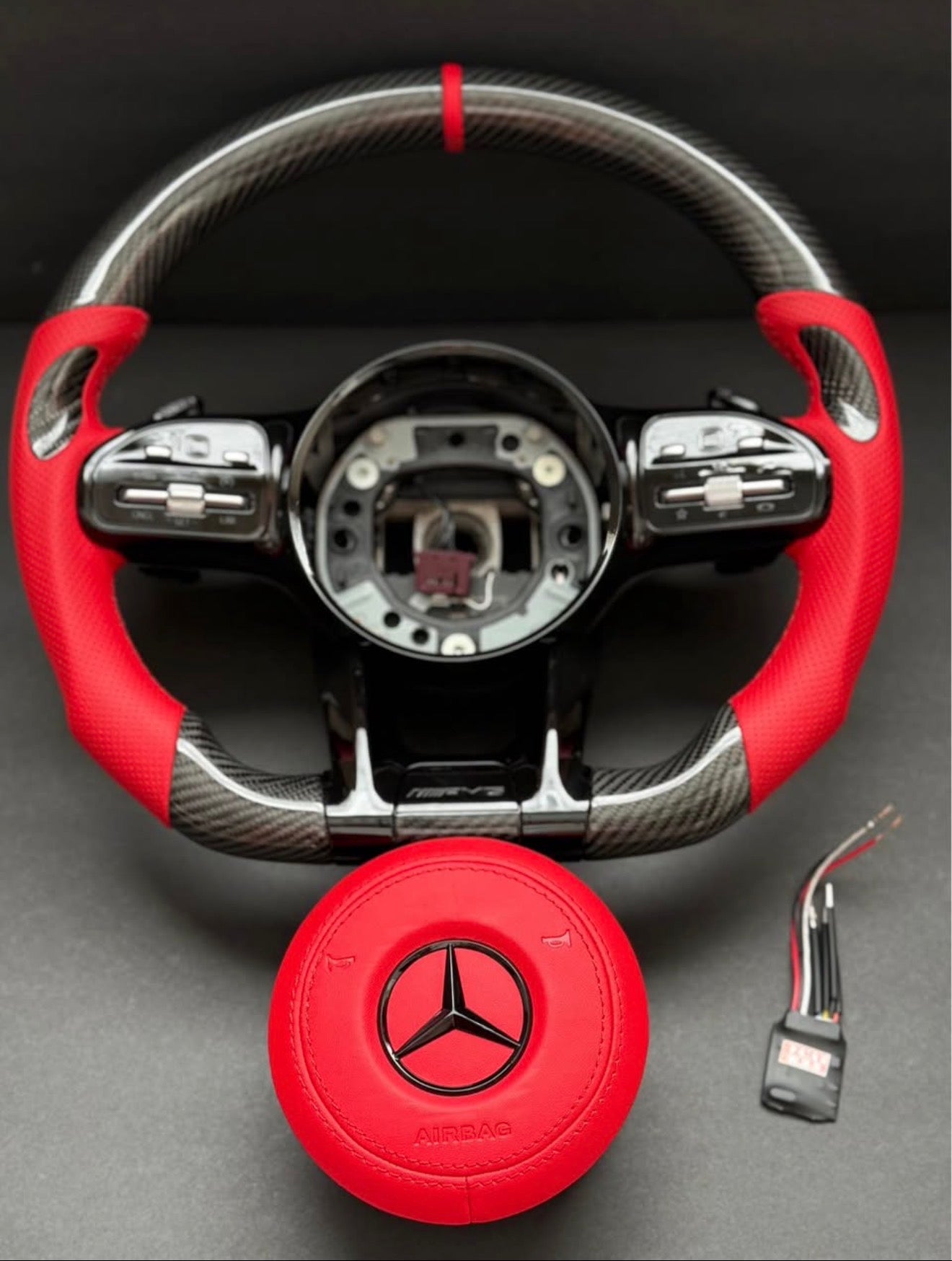 AMG Carbon Fiber Steering Wheel for Mercedes-Benz G53 G63 GLE C43 E Class.