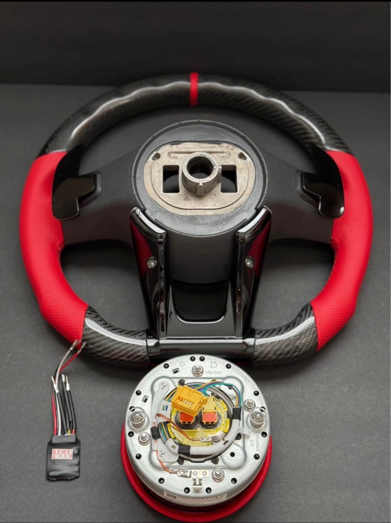 AMG Carbon Fiber Steering Wheel for Mercedes-Benz G53 G63 GLE C43 E Class.