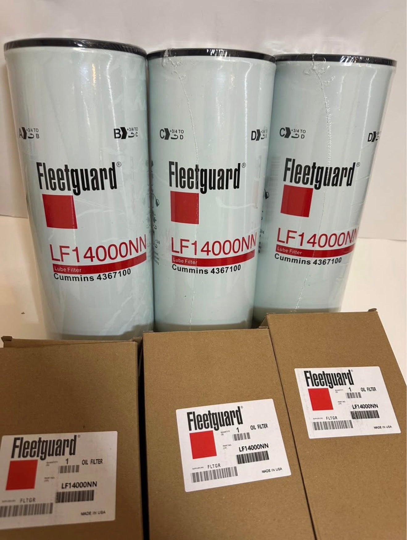 LF14000NN Oil Filter For Cummins ISX ISM QSX QSM QST X15 Replaces 4367100 3 PCS.