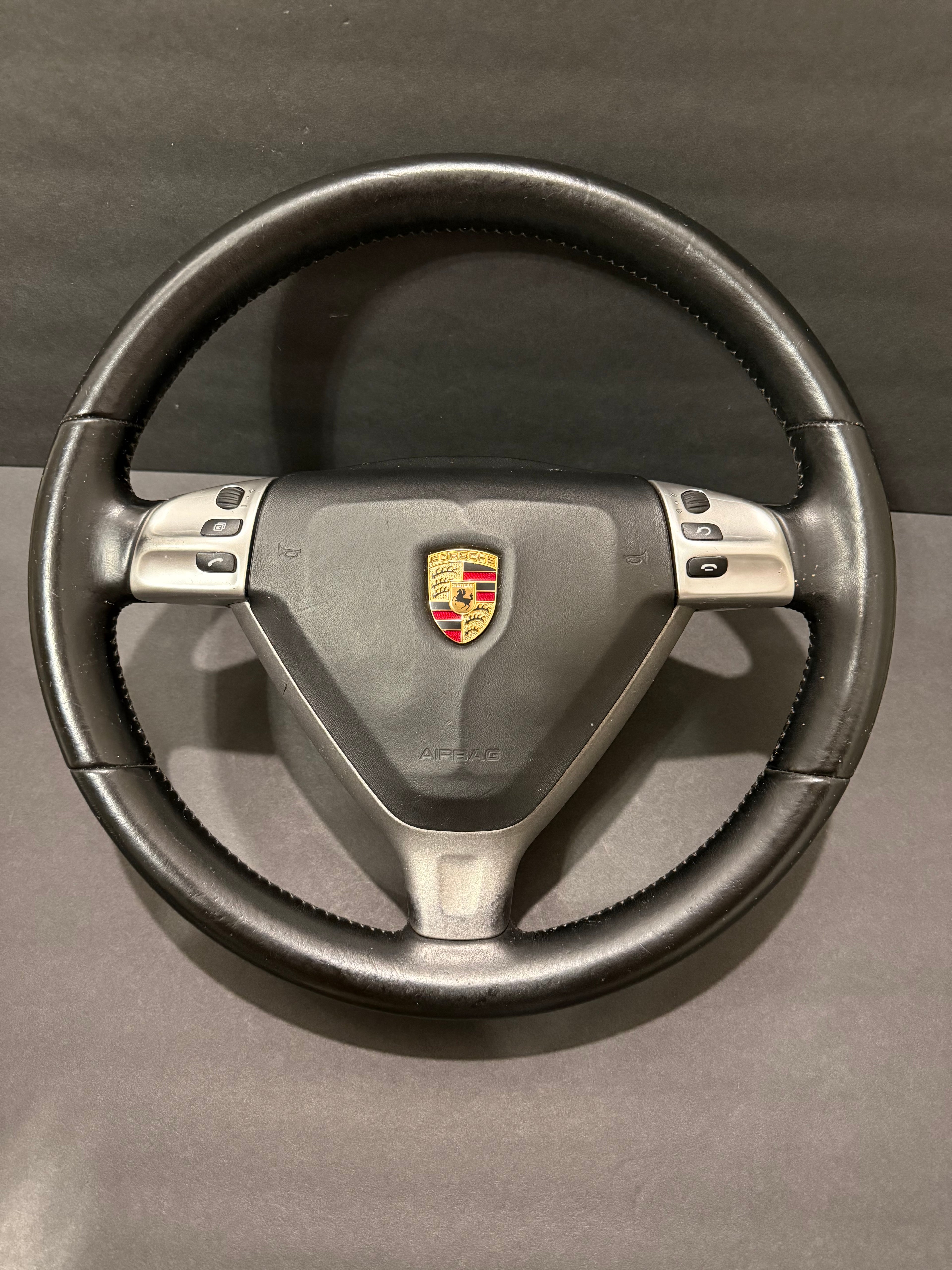 USED OEM PORSCHE 997 STEERING WHEEL PORSCHE BOXSTER 987 3 SPOKE.