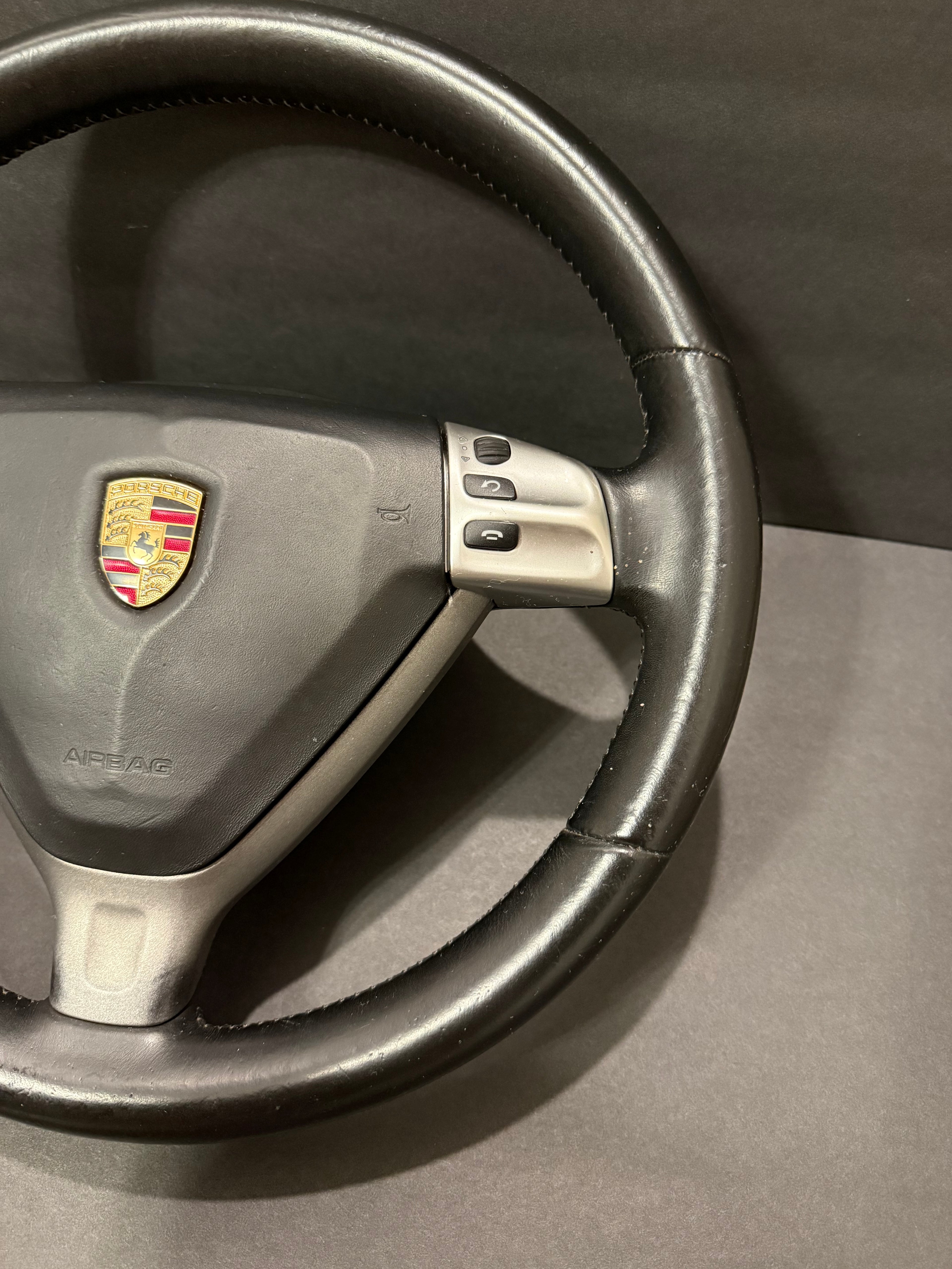 USED OEM PORSCHE 997 STEERING WHEEL PORSCHE BOXSTER 987 3 SPOKE.