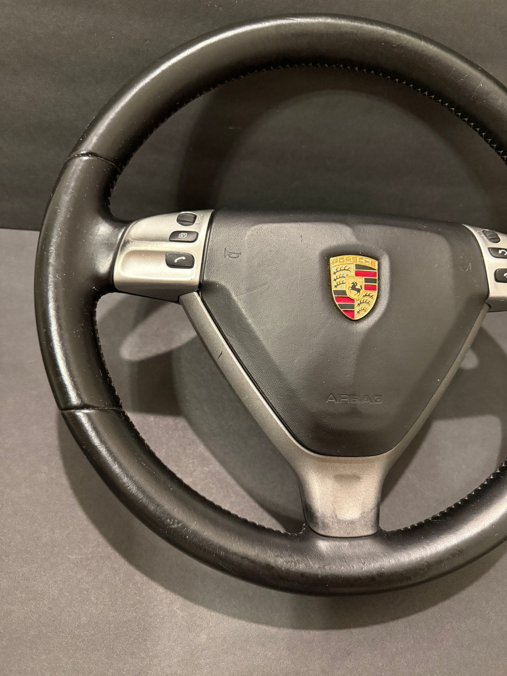 USED OEM PORSCHE 997 STEERING WHEEL PORSCHE BOXSTER 987 3 SPOKE.