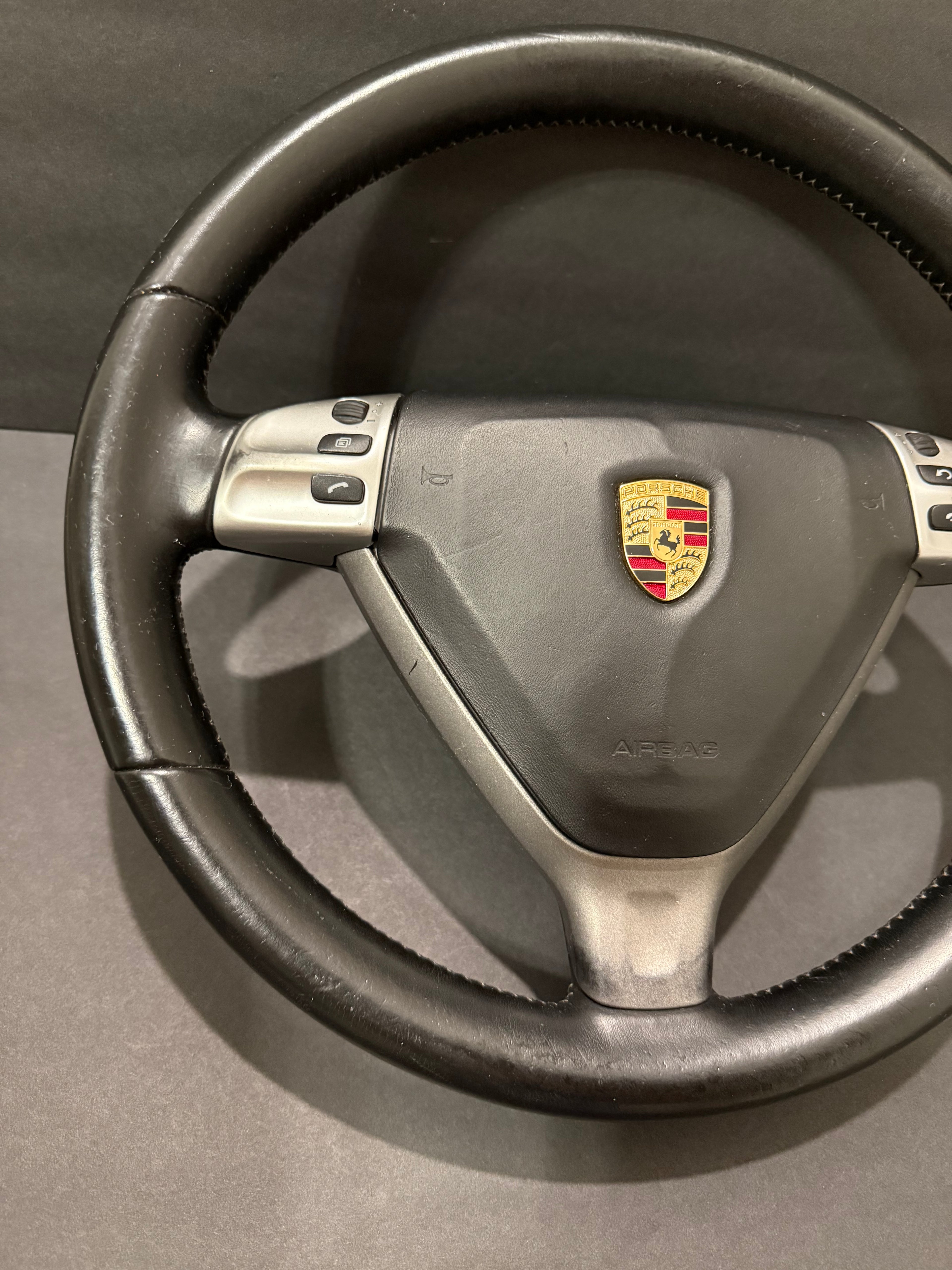 USED OEM PORSCHE 997 STEERING WHEEL PORSCHE BOXSTER 987 3 SPOKE.