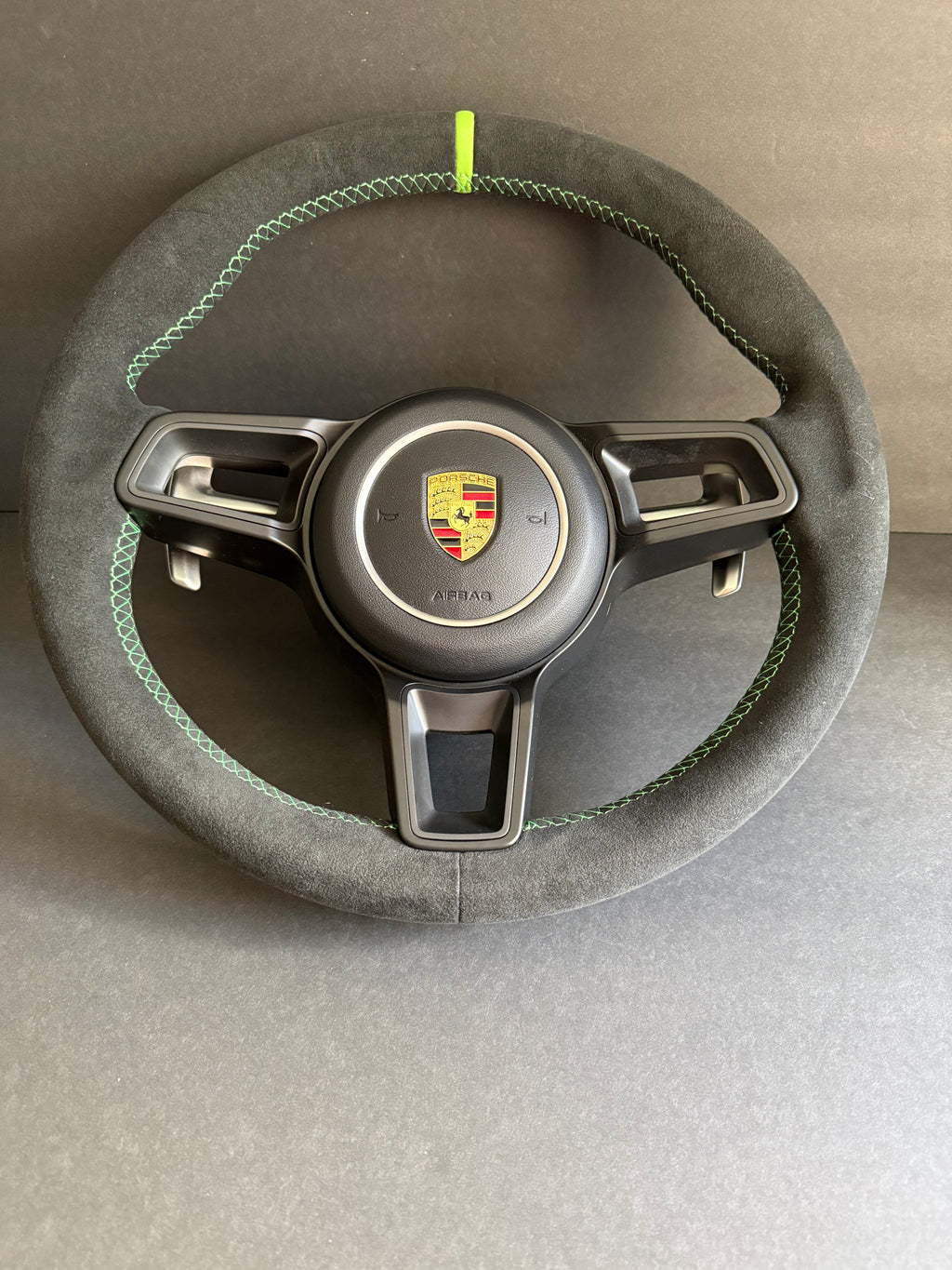 BLACK ALCANTARA Porsche Steering Wheel 991.2 997 GT 911 Cayman Boxster Macan Cayenne.